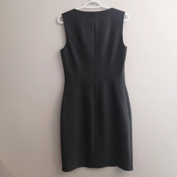 Diane Von Furstenberg Mackenzie Sheath Dress Embellished Jewel Neckline Gray 10 - Picture 3 of 14